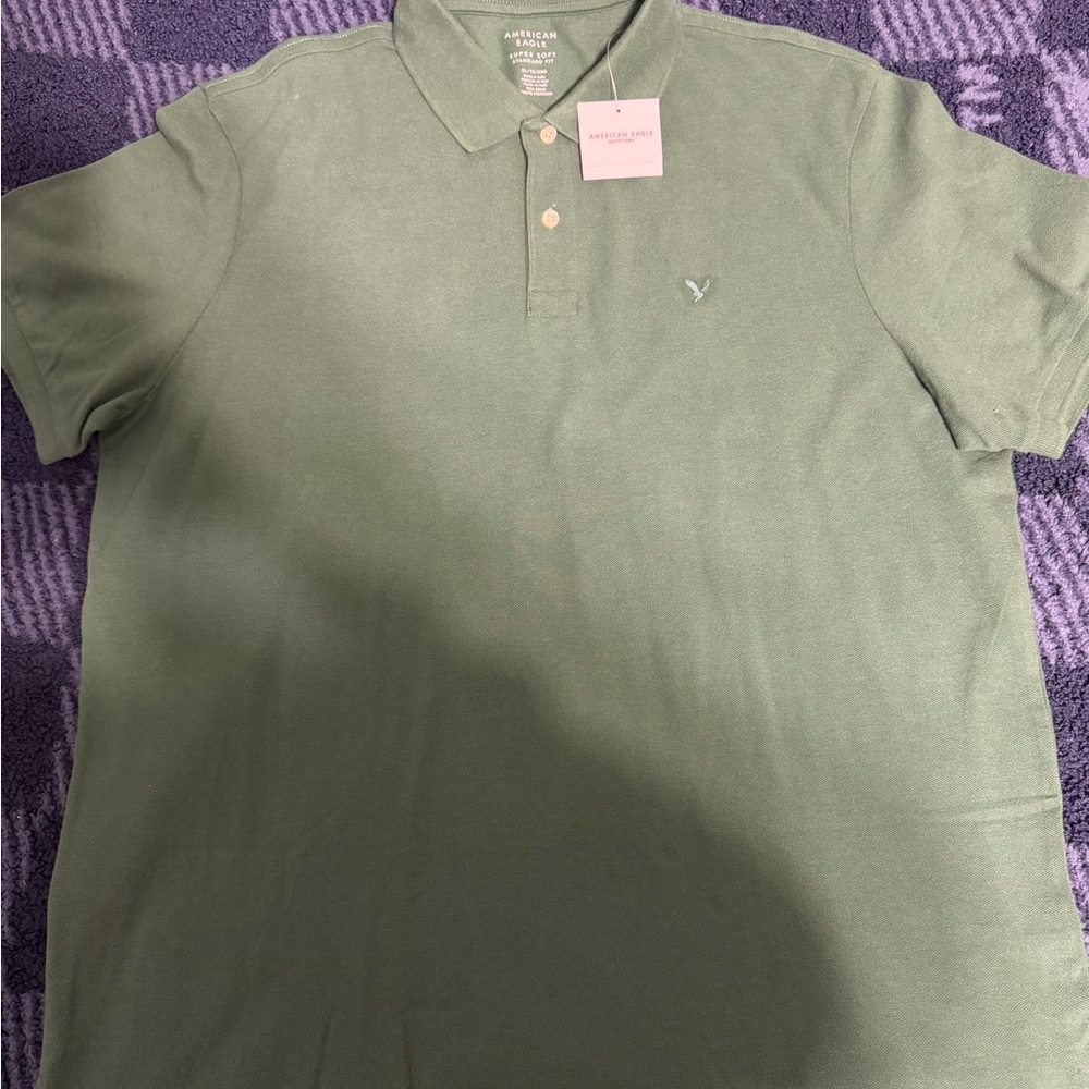 American Eagle Outfitters Olive Polo Shirt